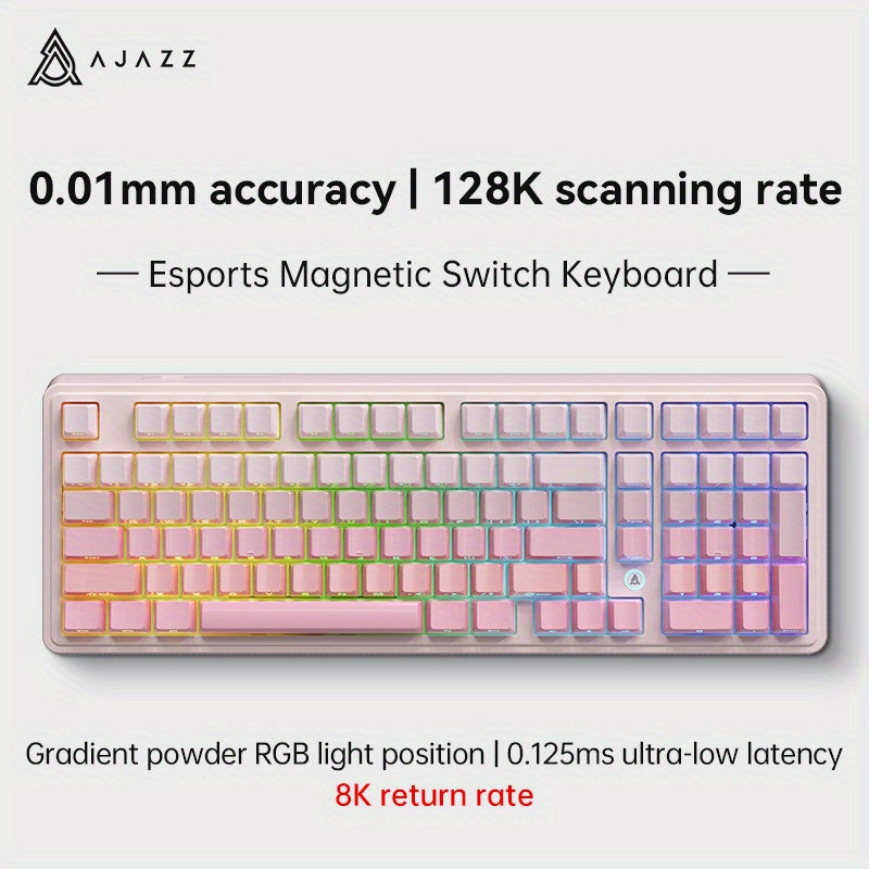 AJAZZ AK980 MAX HE 8K - New Magnetic Switch Type-C Wired Gaming Keyboard with Upgraded Membrane Mechanical Keycaps