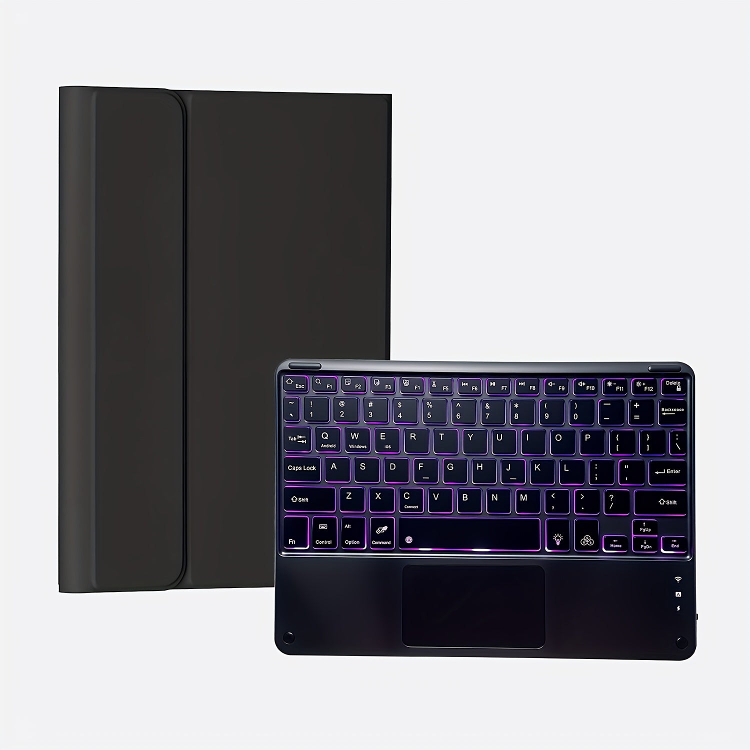 Ultra-thin RGB Wireless Keyboard Combo with Trackpad And Type-C Charging. Features A Keyboard