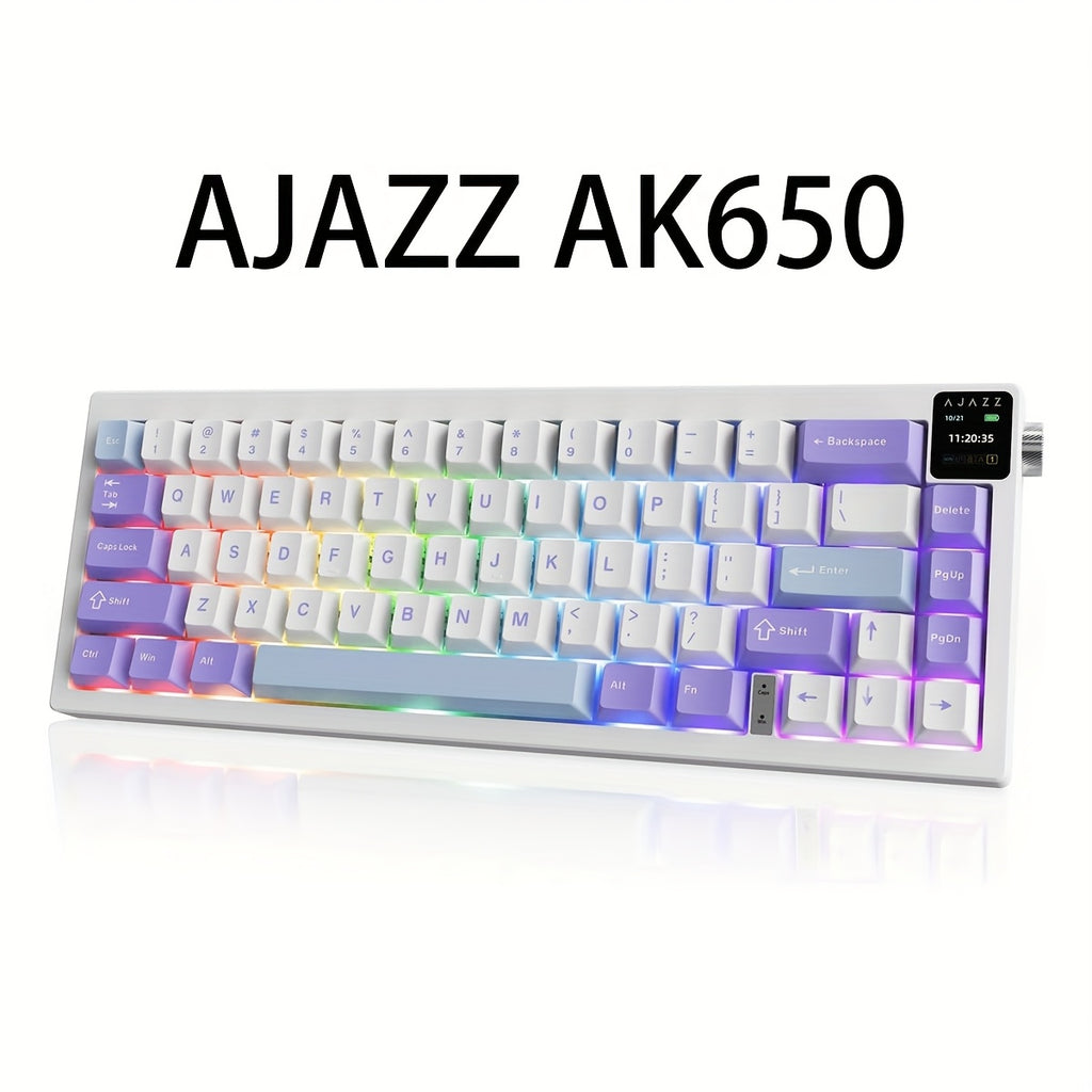AK650 65% Compact Mechanical Gaming Keyboard with 3 Modes, Wireless Connectivity, 0.85\