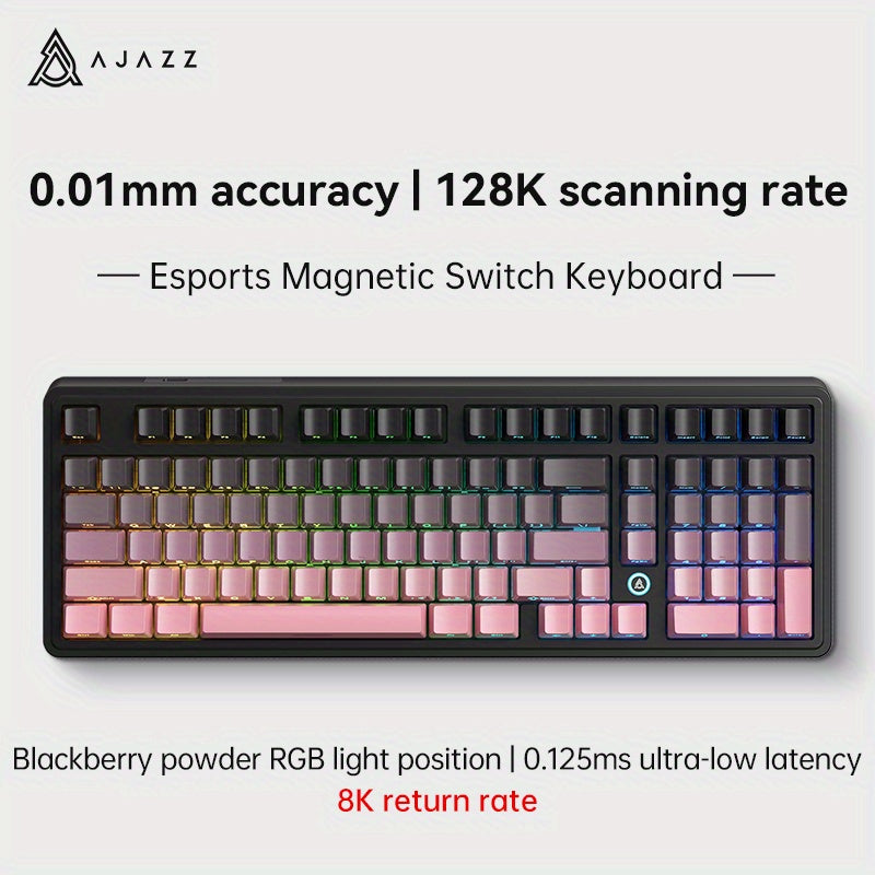 AJAZZ AK980 MAX HE 8K - New Magnetic Switch Type-C Wired Gaming Keyboard with Upgraded Membrane Mechanical Keycaps