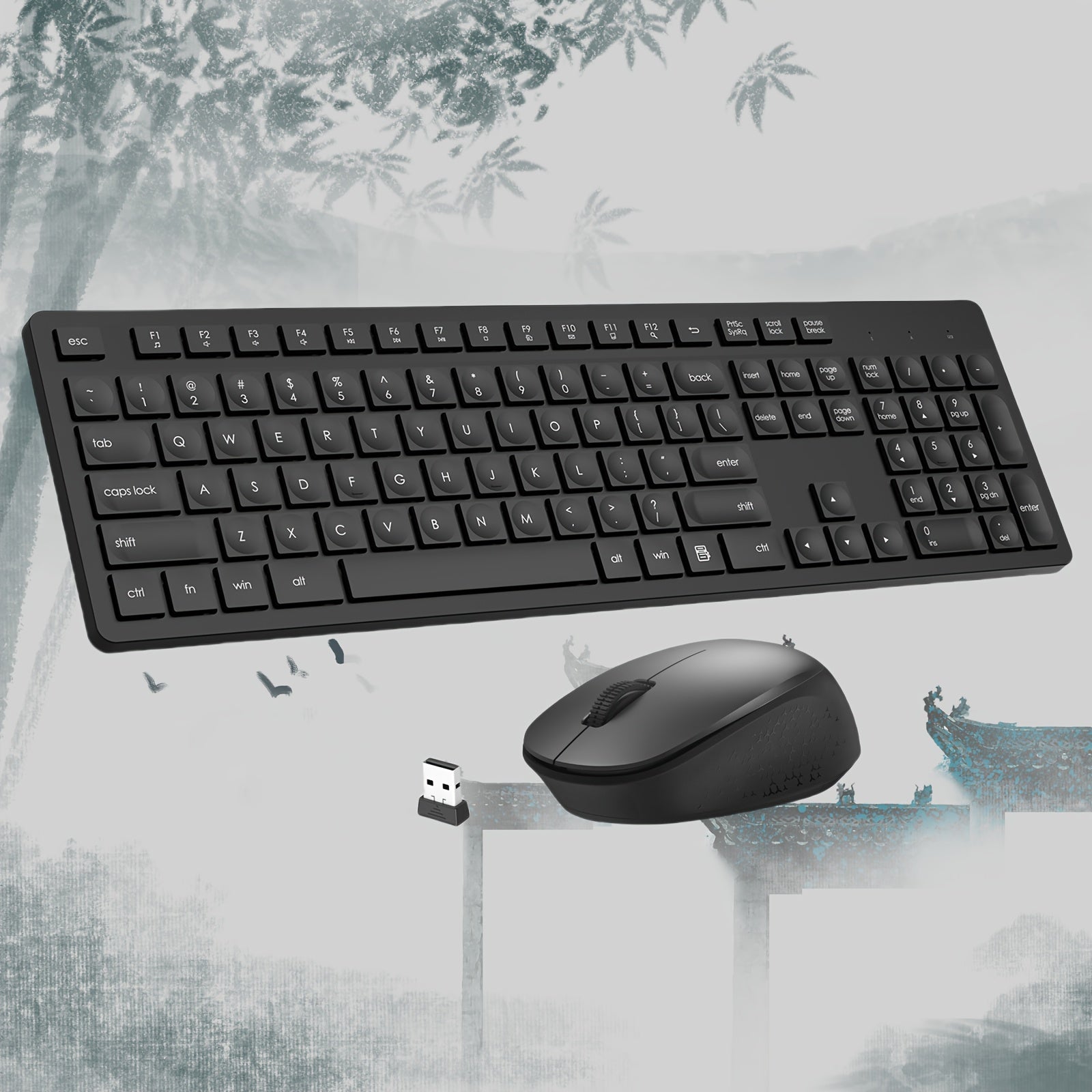 Wireless Keyboard Mouse Set Keyboard And Mouse Set Business Office Home Keyboard Laptop Desktop Computer Universal
