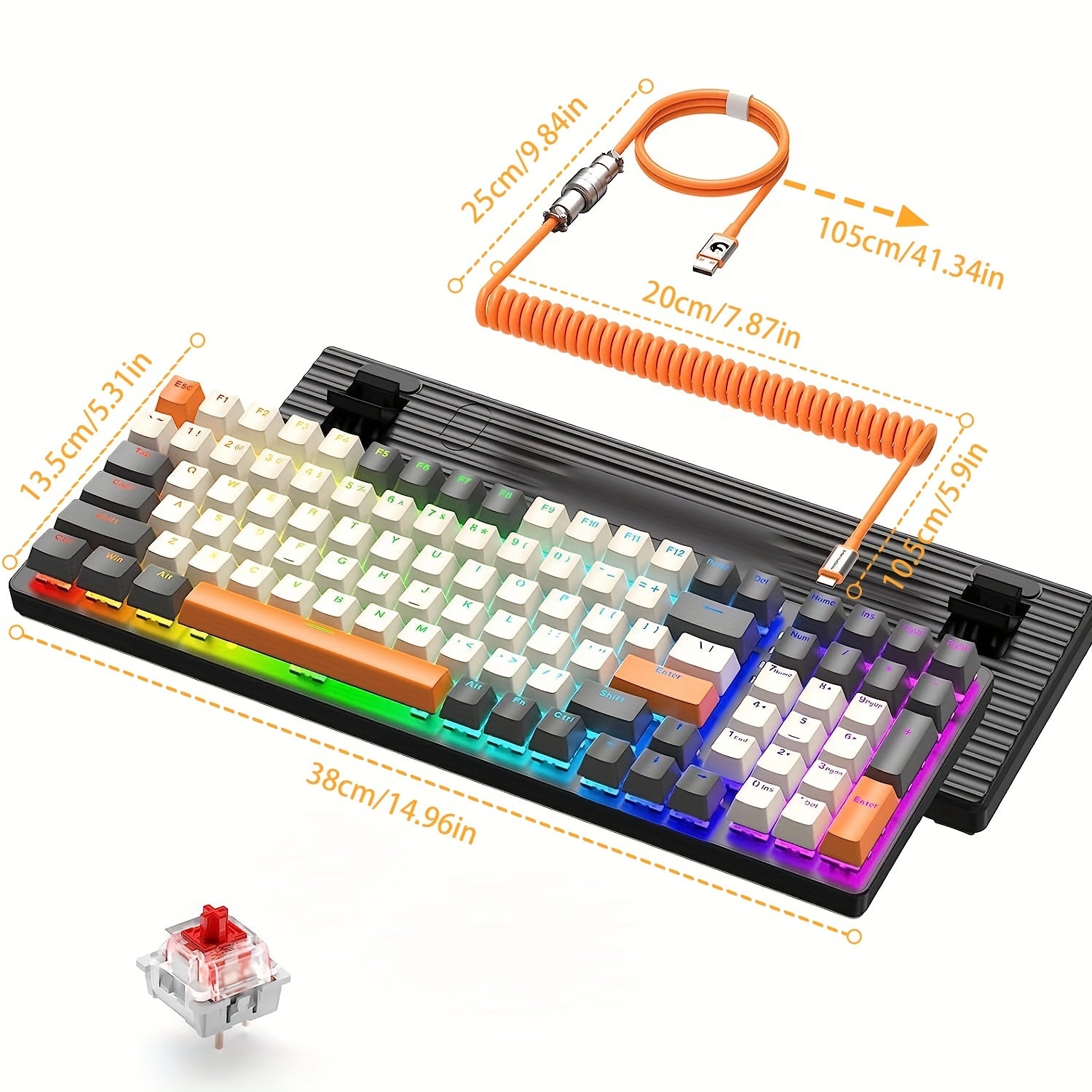 Gaming Keyboard RGB Blacklit K3 PRO Mechanical Gaming Keyboard | 100 Key With Number Pad