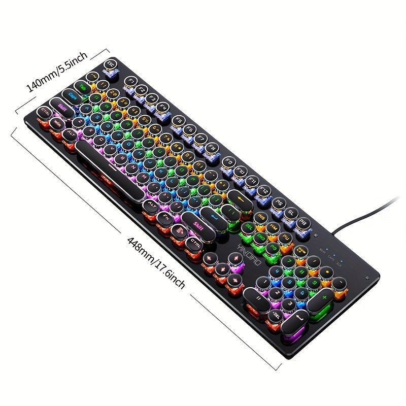 YINDIAO Gaming\u002Foffice mechanical keyboard, wired USB plug, keys with various lighting effects