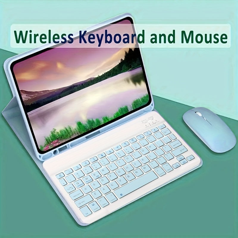 Keyboard for Tablet Android iOS Windows Wireless Keyboard And mouse, Gaming Keyboard 78-Key Silent Ultra-Thin Keyboard for iPad Phone