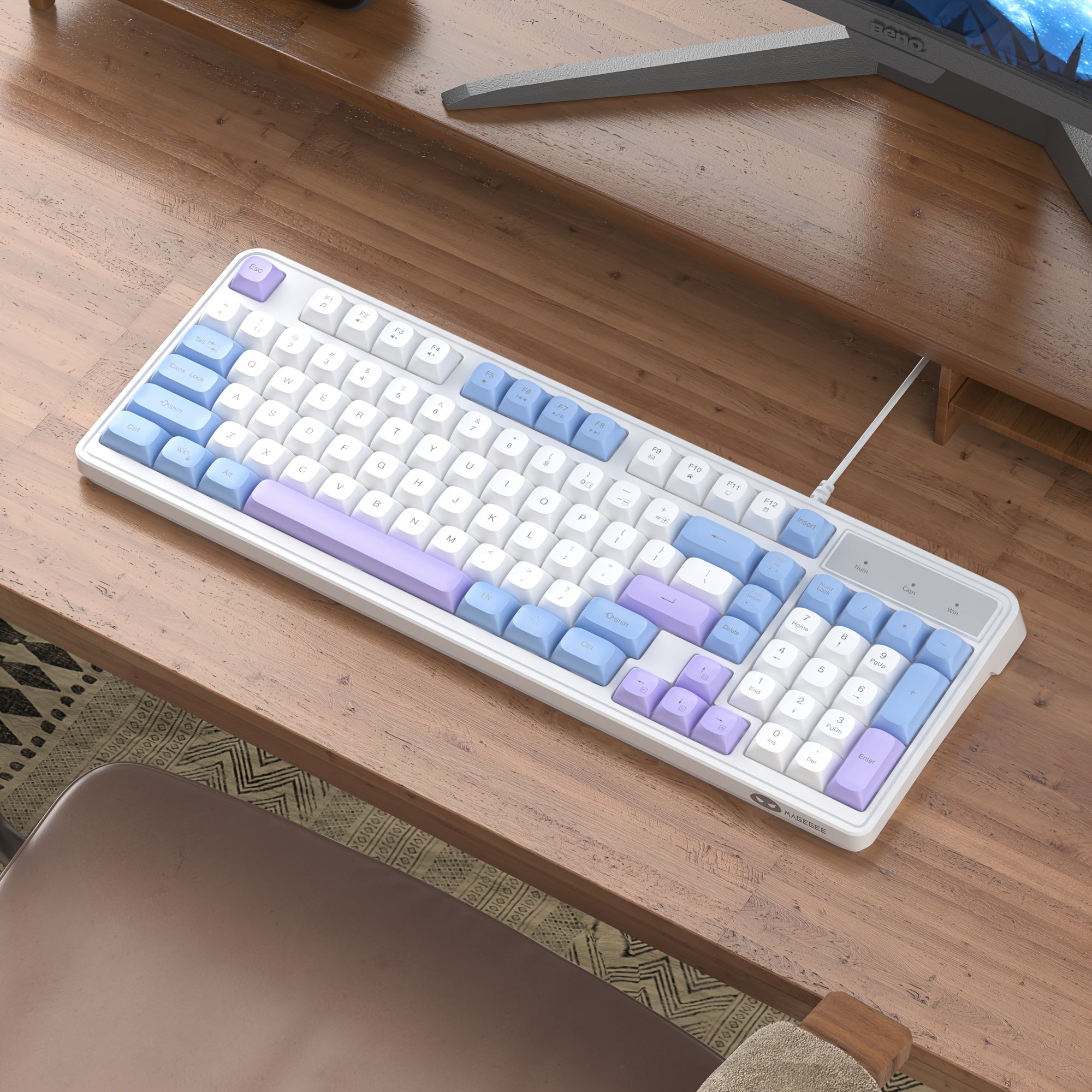 MageGee GK980 Pro 96% RGB Gaming Keyboard - 98-Key Compact Design, Rainbow Backlit