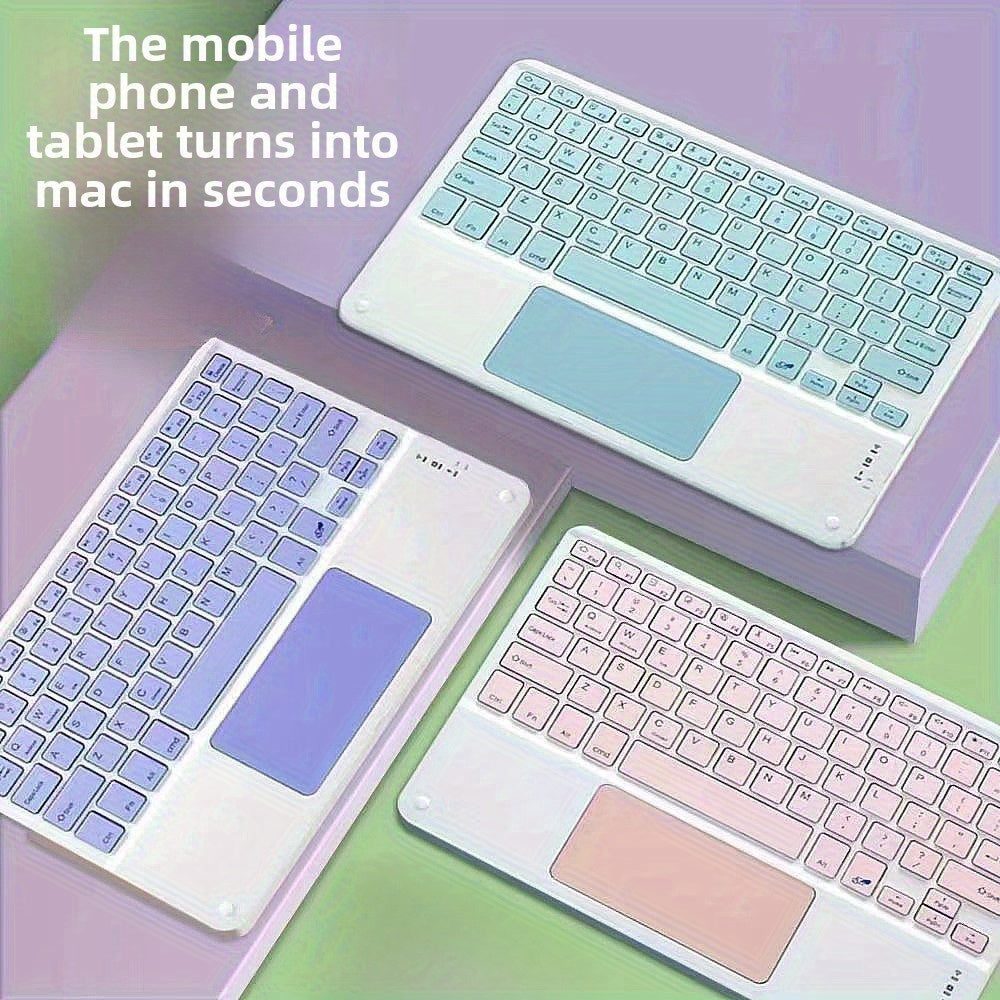 For Ipad, Tablet, Phone, Office, Universal Three System Wireless Touch, Touch, Wireless Keyboard