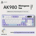 AJAZZ AK980 Mechanical Keyboard 98% Tri-mode Wireless Gaming With Colour Screen GASKET Hot-swappable