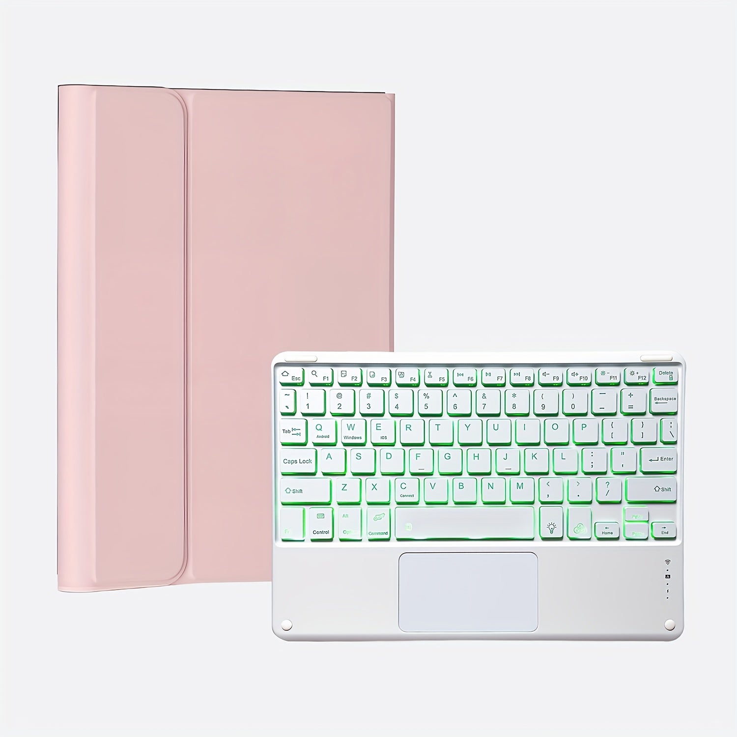 Ultra-thin RGB Wireless Keyboard Combo with Trackpad And Type-C Charging. Features A Keyboard