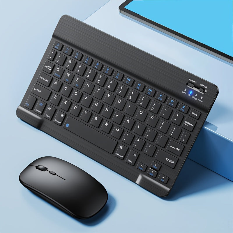 BT Connected Ultra-Thin Wireless Keyboard, Suitable for Computers\u002FTablets\u002FPhones\u002FOffice, Switchable Android\u002FWindows\u002FIOS Systems, Type C Rechargeable 10-inch Wireless Keyboard, Portable Tablet Keyboard