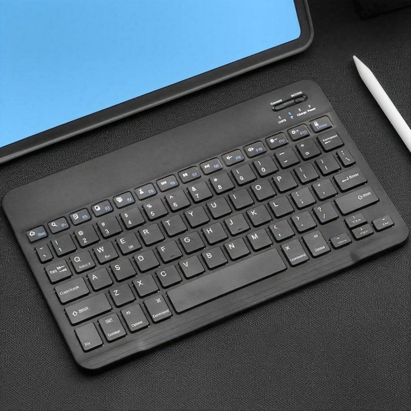 Rechargeable Wireless 10 Inch Keyboard - Ultra-Thin Portable Mini Keyboard for Apple iPad, iPad Pro