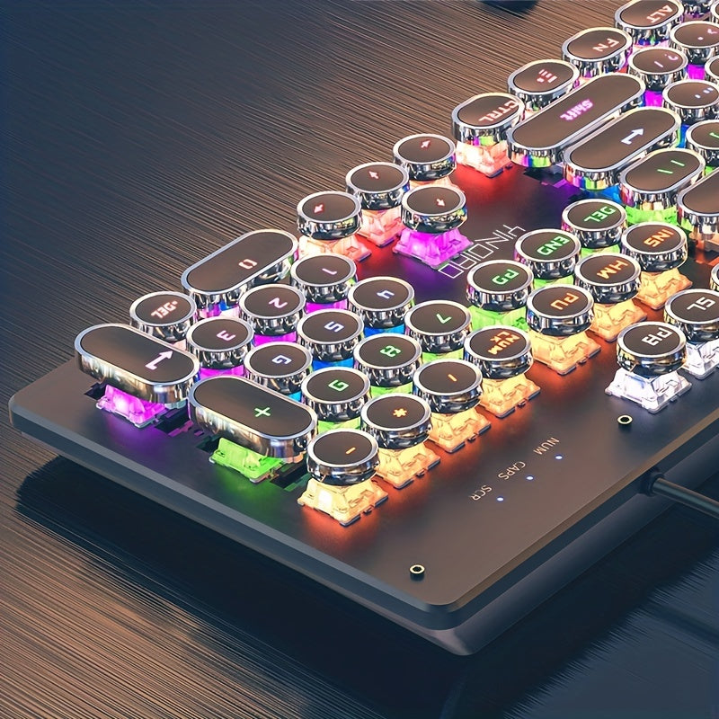 YINDIAO Gaming\u002Foffice mechanical keyboard, wired USB plug, keys with various lighting effects