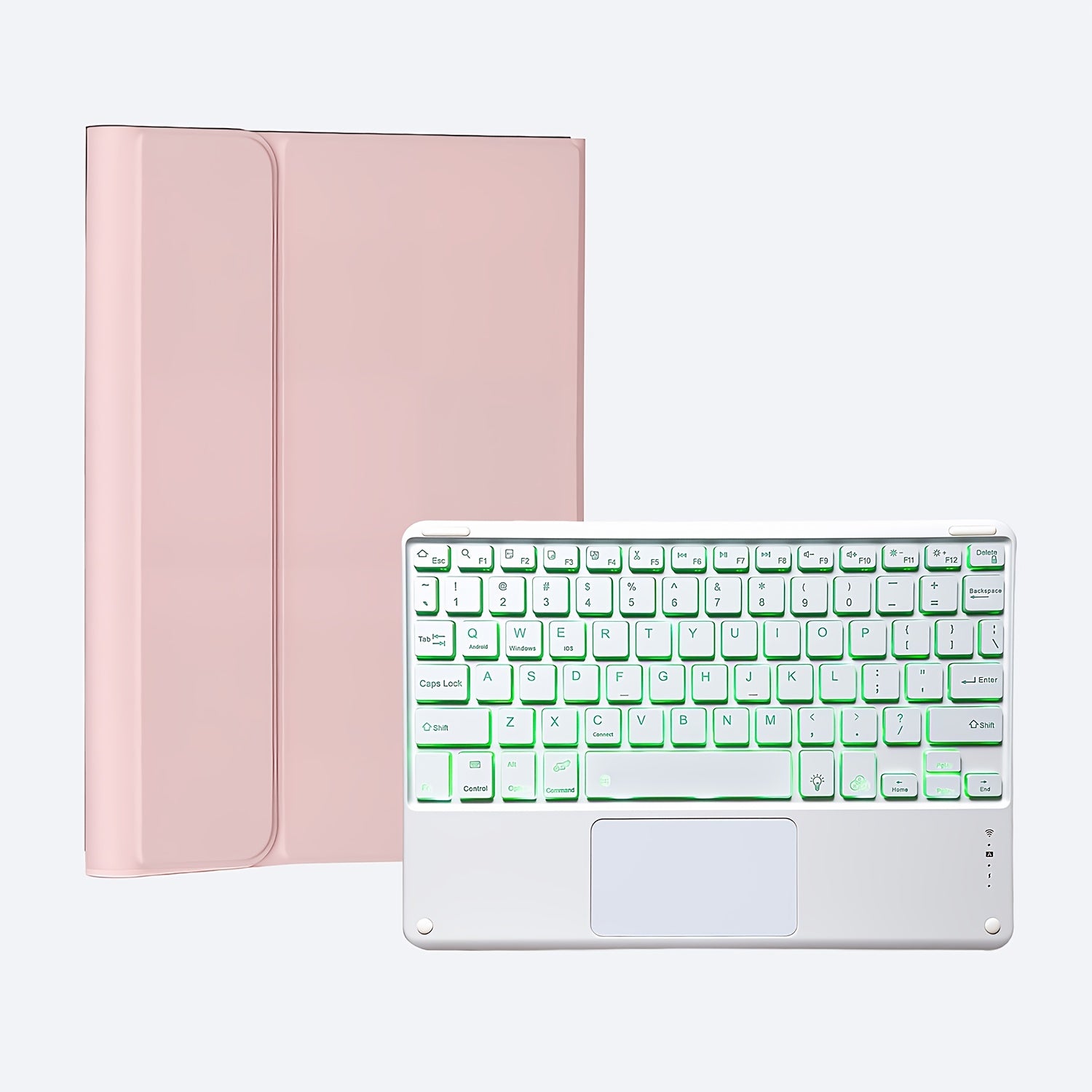 Ultra-thin RGB Wireless Keyboard Combo with Trackpad And Type-C Charging. Features A Keyboard