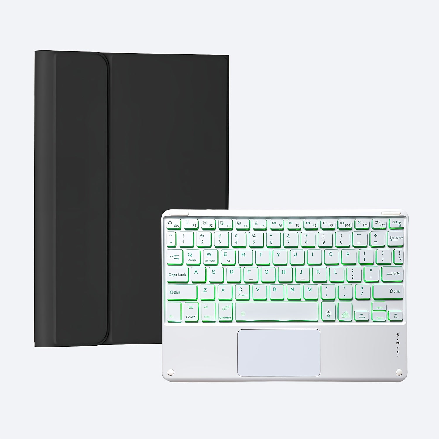 Ultra-thin RGB Wireless Keyboard Combo with Trackpad And Type-C Charging. Features A Keyboard