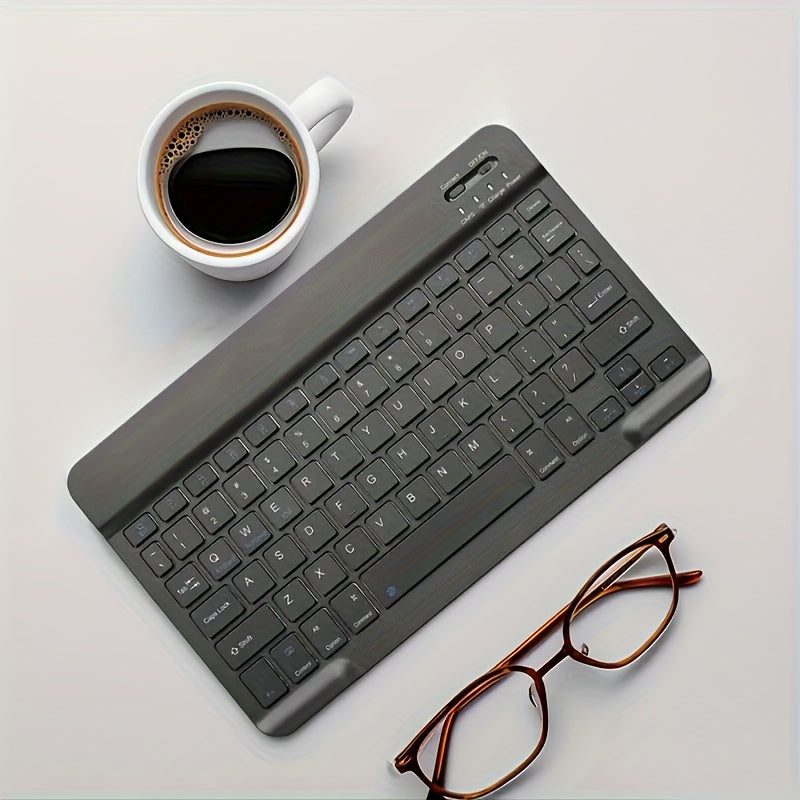 BT Connected Ultra-Thin Wireless Keyboard, Suitable for Computers\u002FTablets\u002FPhones\u002FOffice, Switchable Android\u002FWindows\u002FIOS Systems, Type C Rechargeable 10-inch Wireless Keyboard, Portable Tablet Keyboard