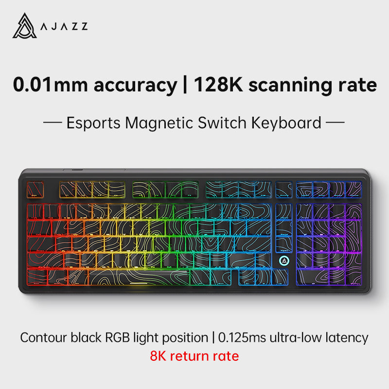 AJAZZ AK980 MAX HE 8K - New Magnetic Switch Type-C Wired Gaming Keyboard with Upgraded Membrane Mechanical Keycaps
