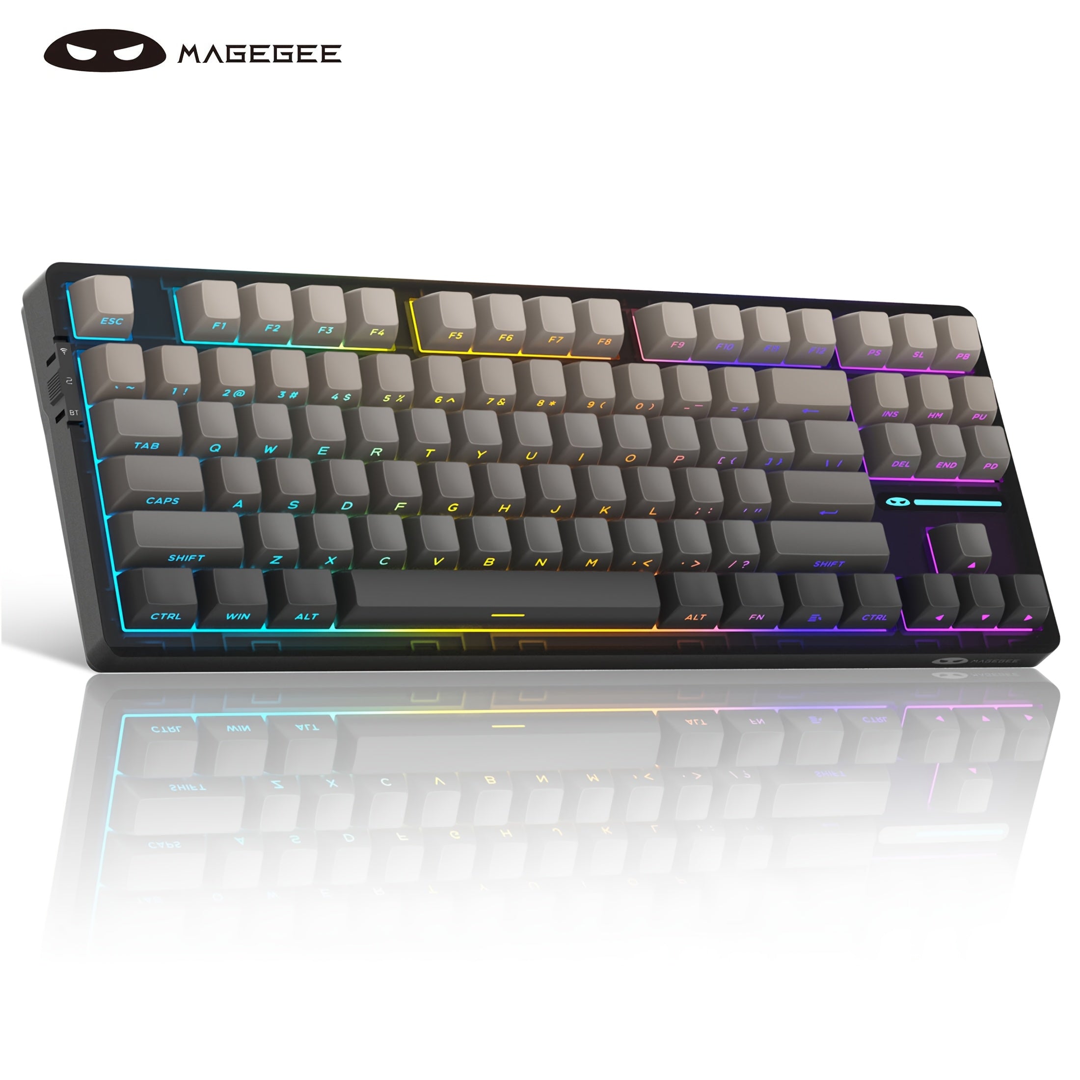 MageGee LIGHT87 Wireless Creamy Keyboard, Gasket Structure, RGB Backlit