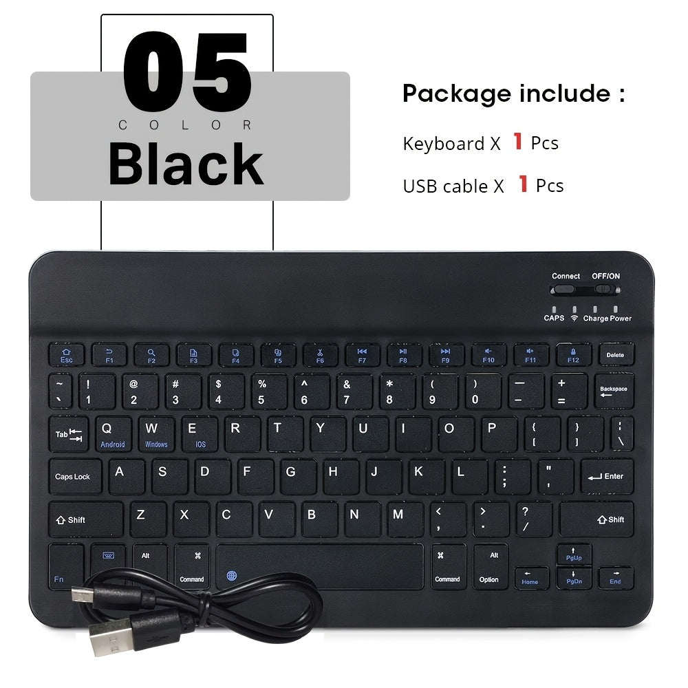 Ultra Thin Wireless Keyboard Portable Mini Keyboard Suitable for Tablets, Ipads, Mobile Phones