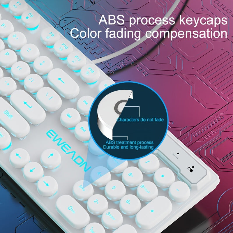 104-Key Gaming Keyboard EWEADN Retro Punk Gaming Keyboard 104-Key | Wired USB