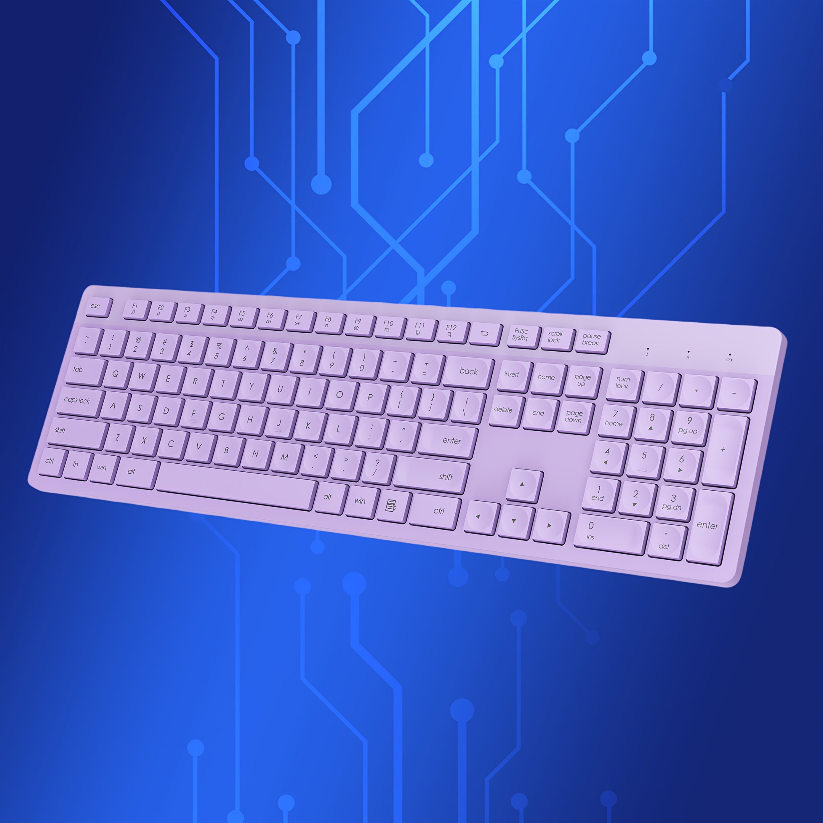 Wireless Keyboard Quiet and Low Noise Office Keyboard Desktop Notebook Universal Built-in receiver Plug and play