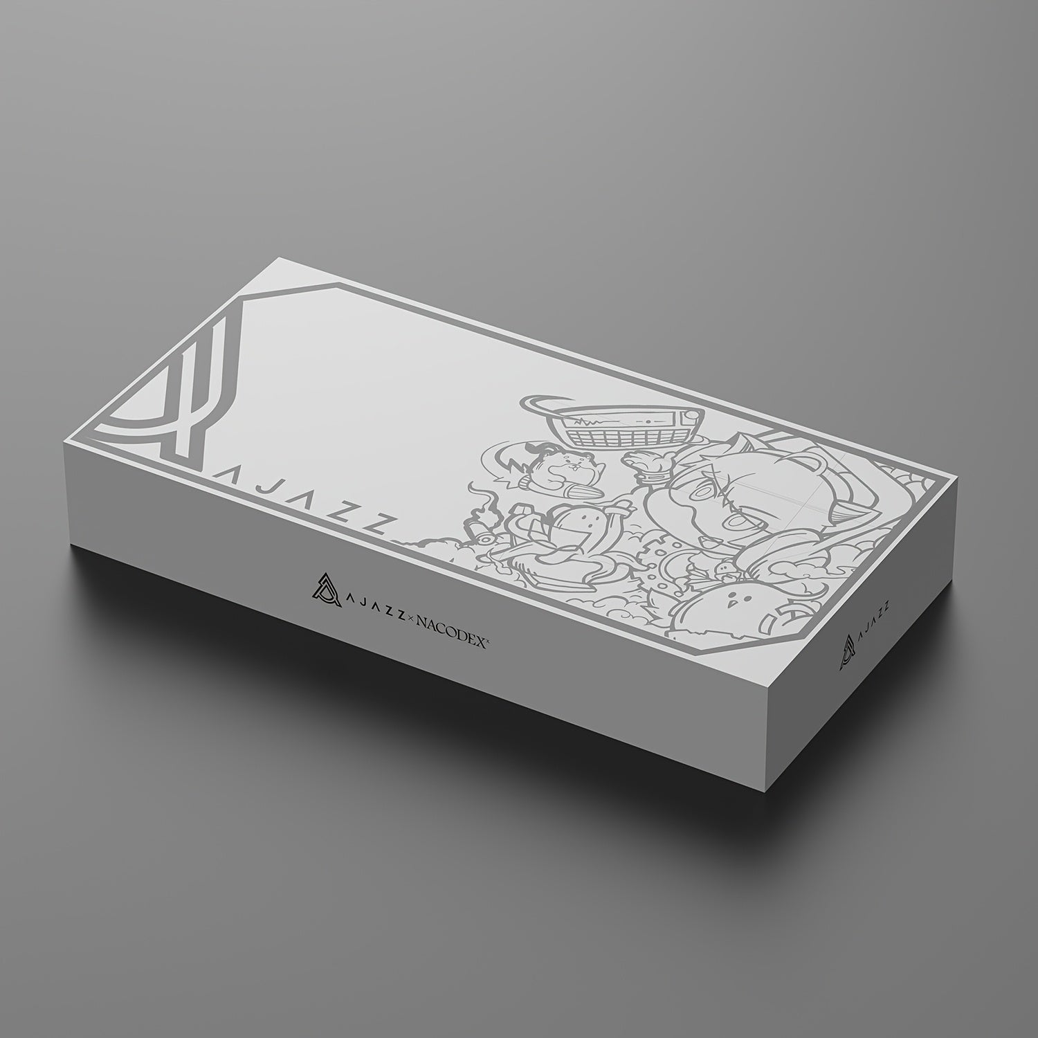 AJAZZ AKS075 Three-mode Mechanical Keyboard Ergonomic Wireless Keyboard Hot-swappable VIA Color Screen RGB Lighting Gasket Structure Suitable For Office Games And E-sports