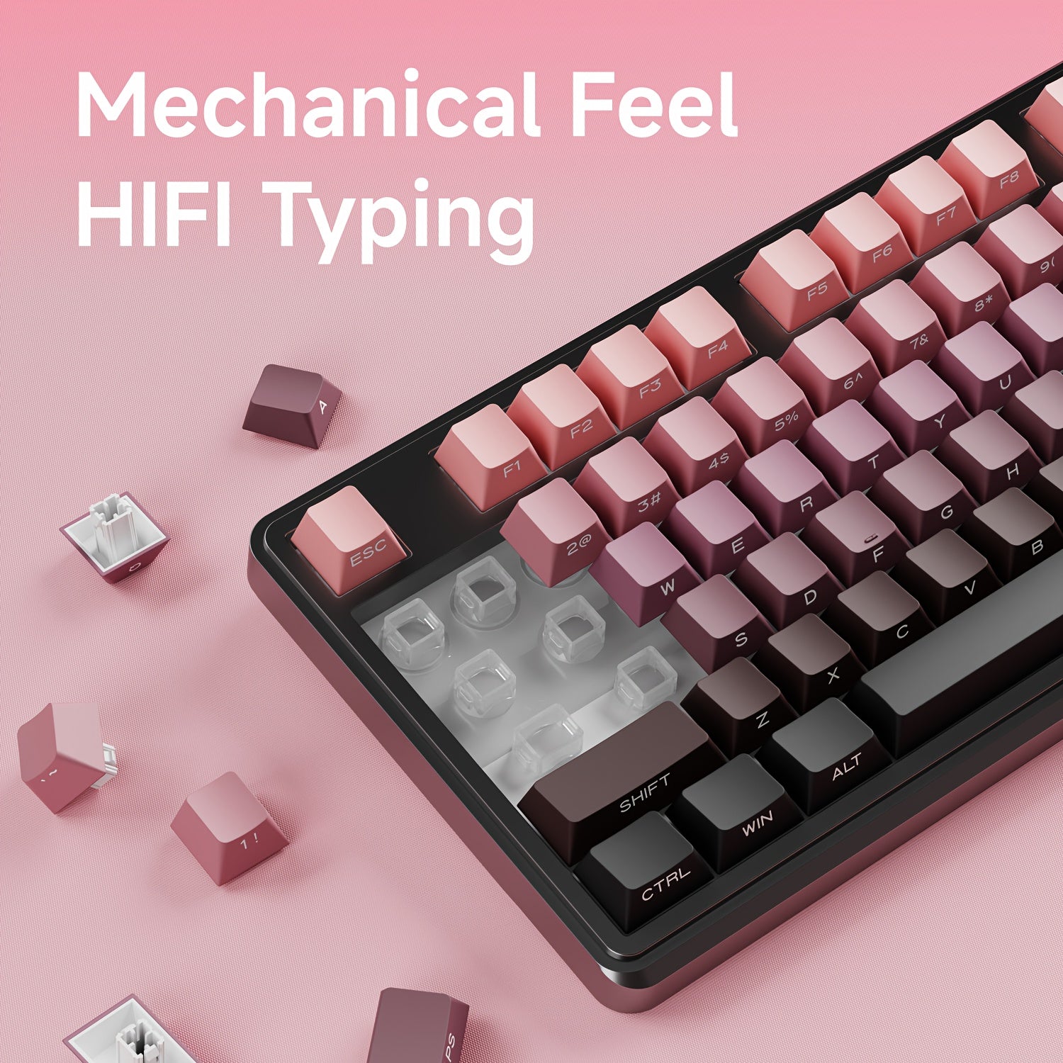 RGB Gaming Keyboard EWEADN V102 RGB Wired Gaming Keyboard - 99-Key Silent Mechanical-like Switches