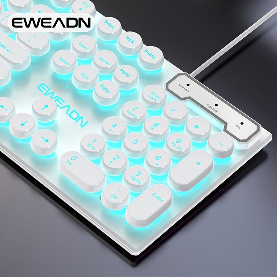 104-Key Gaming Keyboard EWEADN Retro Punk Gaming Keyboard 104-Key | Wired USB