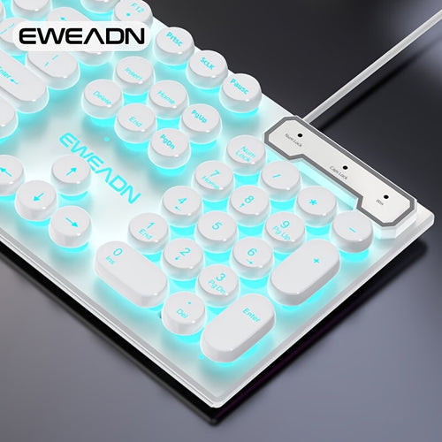 104-Key Gaming Keyboard EWEADN Retro Punk Gaming Keyboard 104-Key | Wired USB