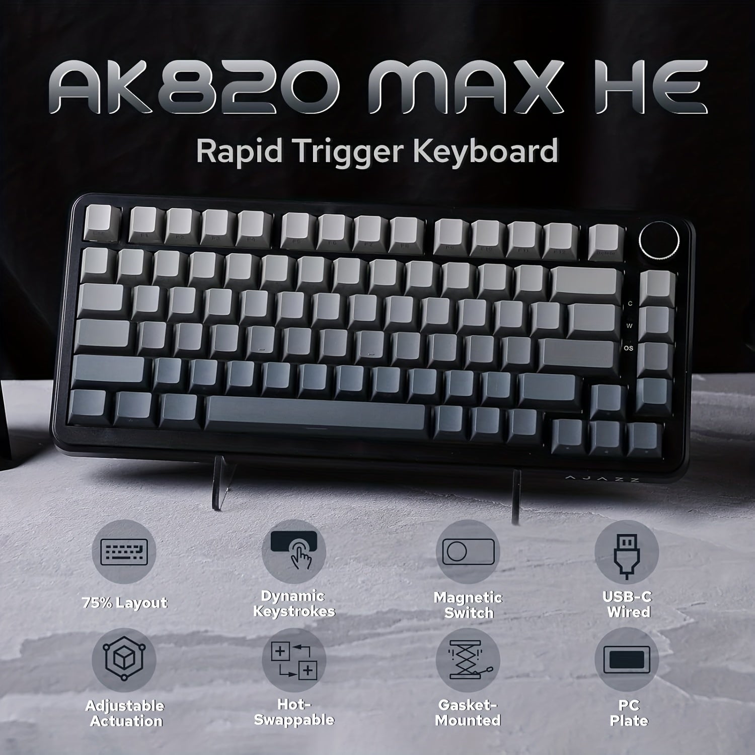 AK820 MAX Gaming Keyboard AK820 MAX Magnetic Mechanical Keyboard | RGB Lighting