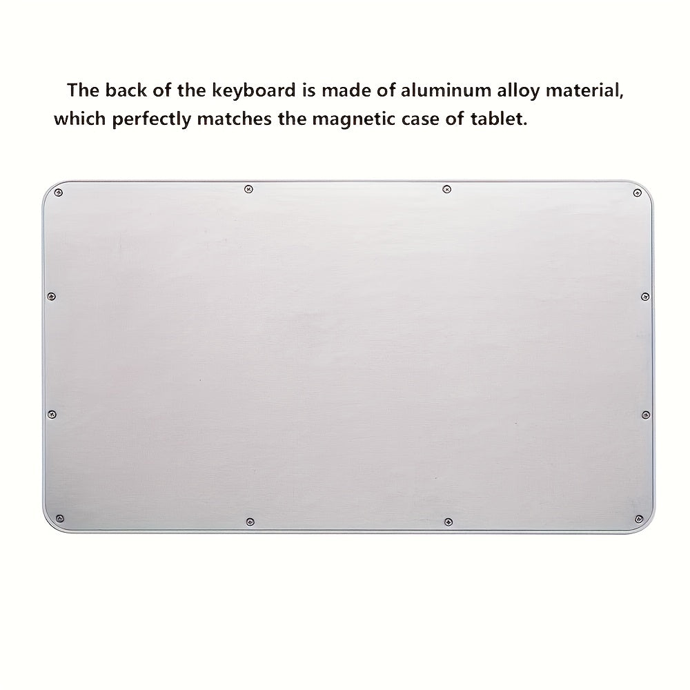 10-Inch Portable Wireless Keyboard, Ultra-Thin Rechargeable with USB-C Charging, Ambidextrous Design