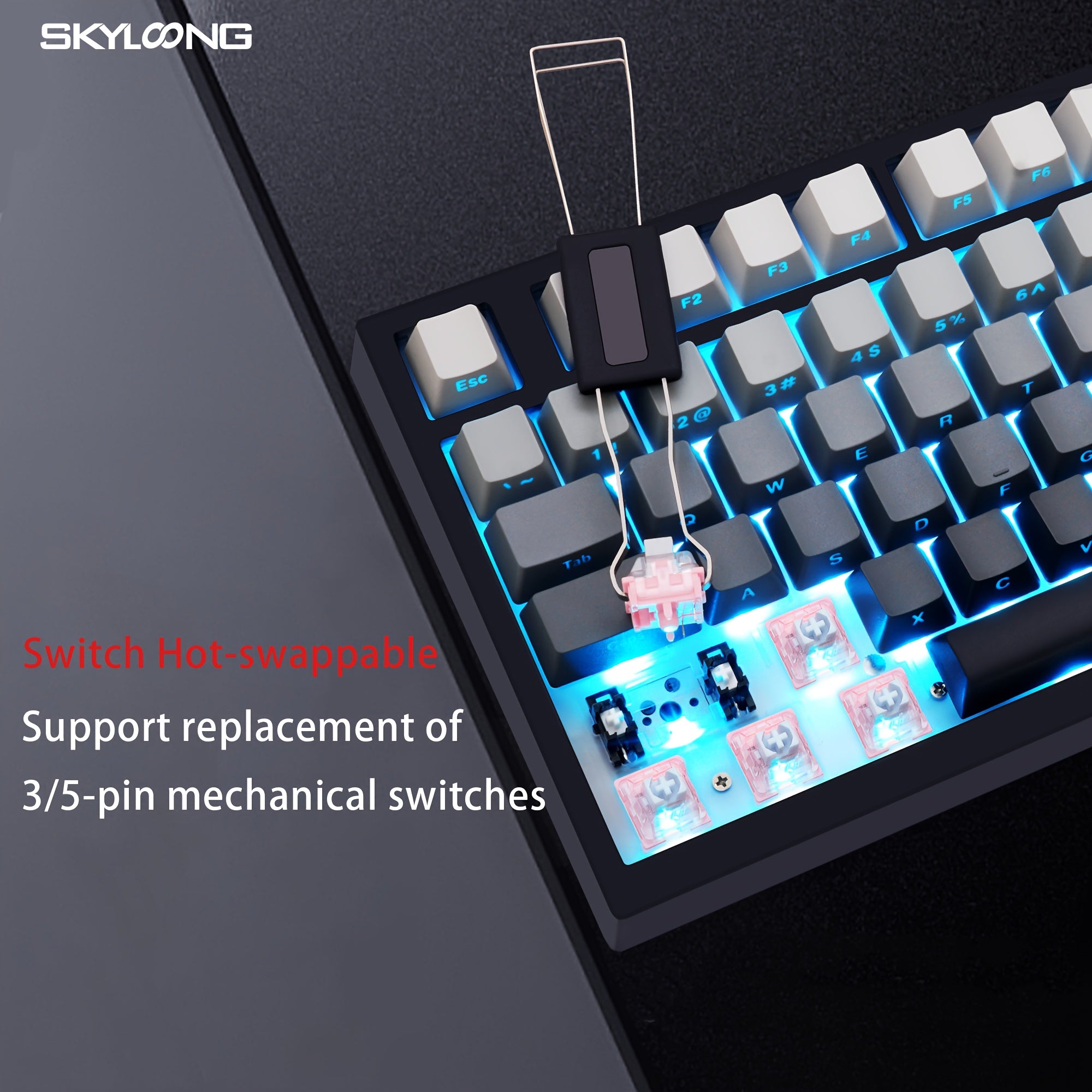 GK980 QMK\u002FVIA Wired Gaming Keyboard with 95% Layout, Silent Switches